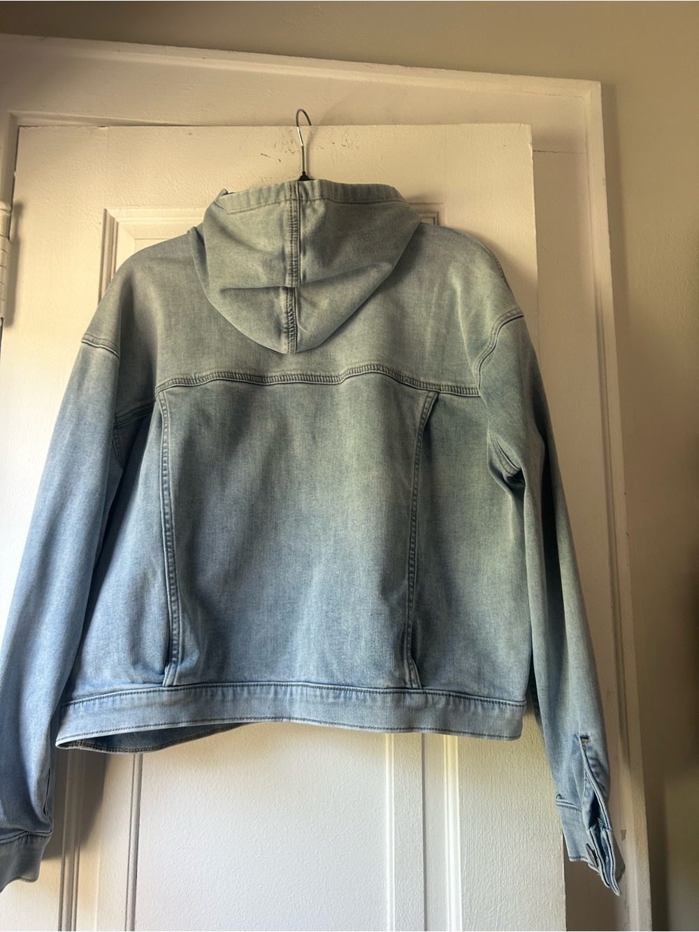 Light Wash Denim Hooded Jacket - Up West - Picture 2 of 3